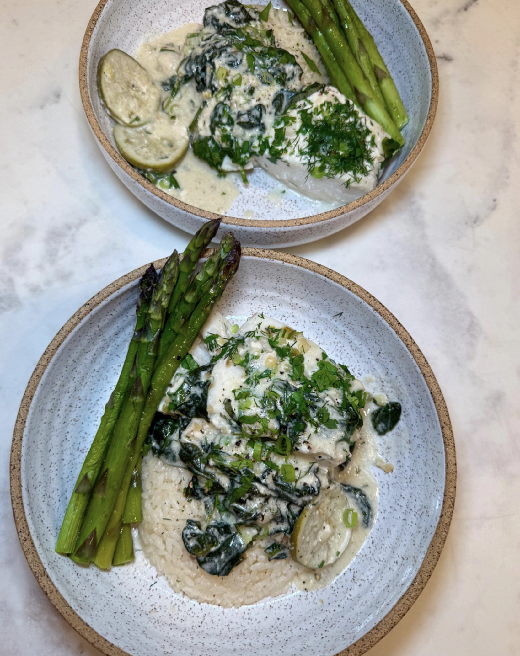 Herby Coconut Cod Rice Bowl