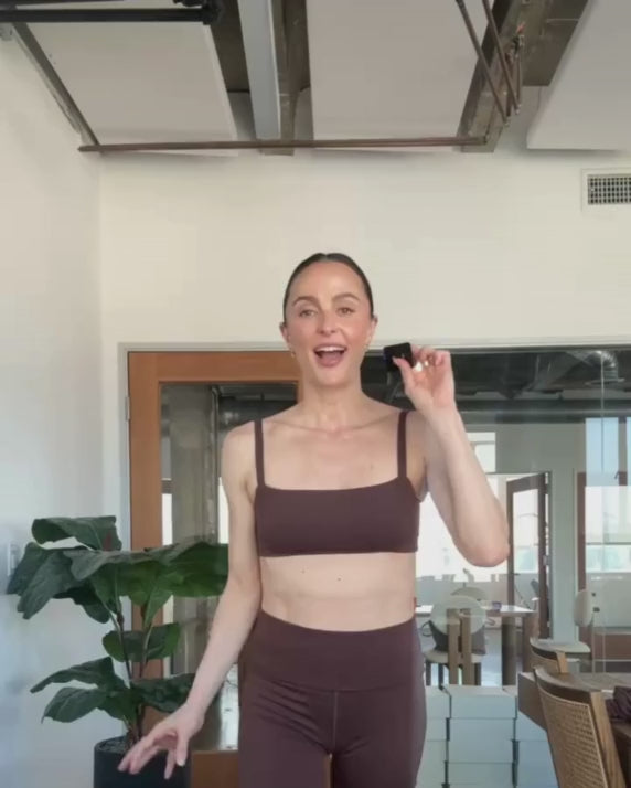 Video of Megan explaining brown bandeau bra