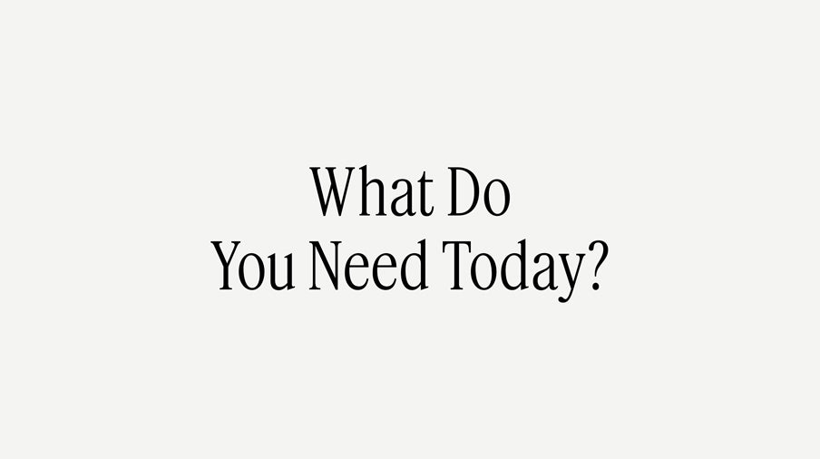 Text 'What Do You Need Today?' on a white background