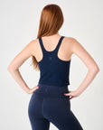 Rib Crop Tank- Navy- FINAL SALE